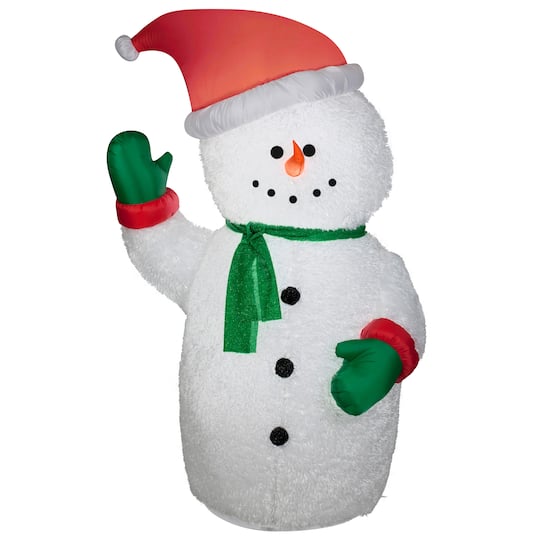 6ft. Airblown&#xAE; Inflatable Christmas Mixed Media Snowman